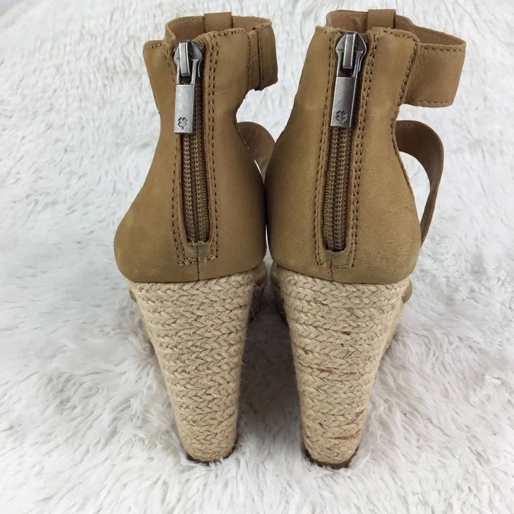LUCKY Brand Size 10 Leather Espadrille/Wedge EUC